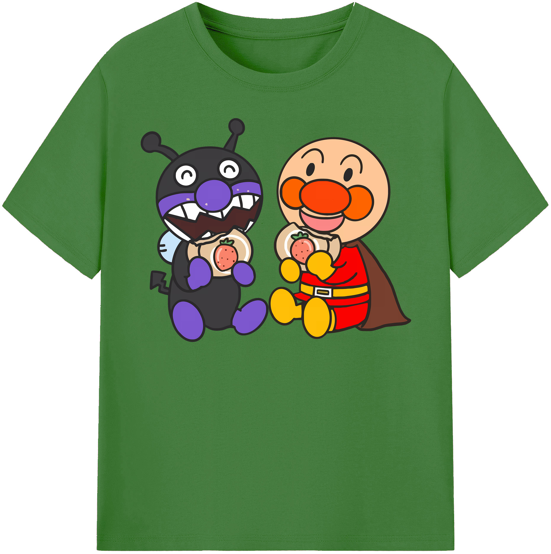 （画像用） アンパンマン Anpanman レディースカジュアルプリントTシャツ（綿100％）